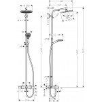 Душевая система наружного монтажа Hansgrohe Crometta S 240 27320000 Душевая система наружного монтажа Hansgrohe Crometta S 240 27320000